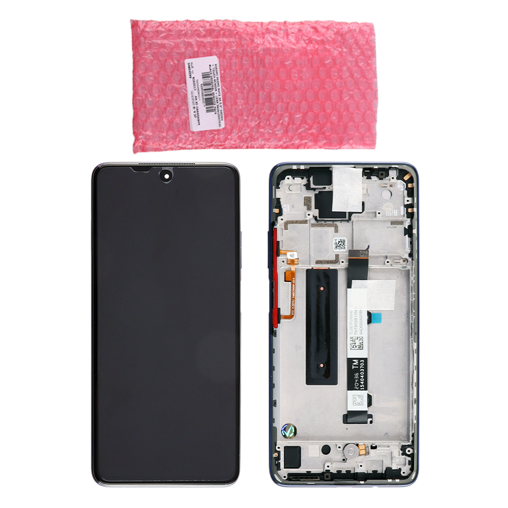 XIAOMI MI 10T LITE 5G ΟΘΟΝΗ + TOUCH SCREEN + LENS + FRAME 5600030J1700 BLUE ORIGINAL SERVICE PACK