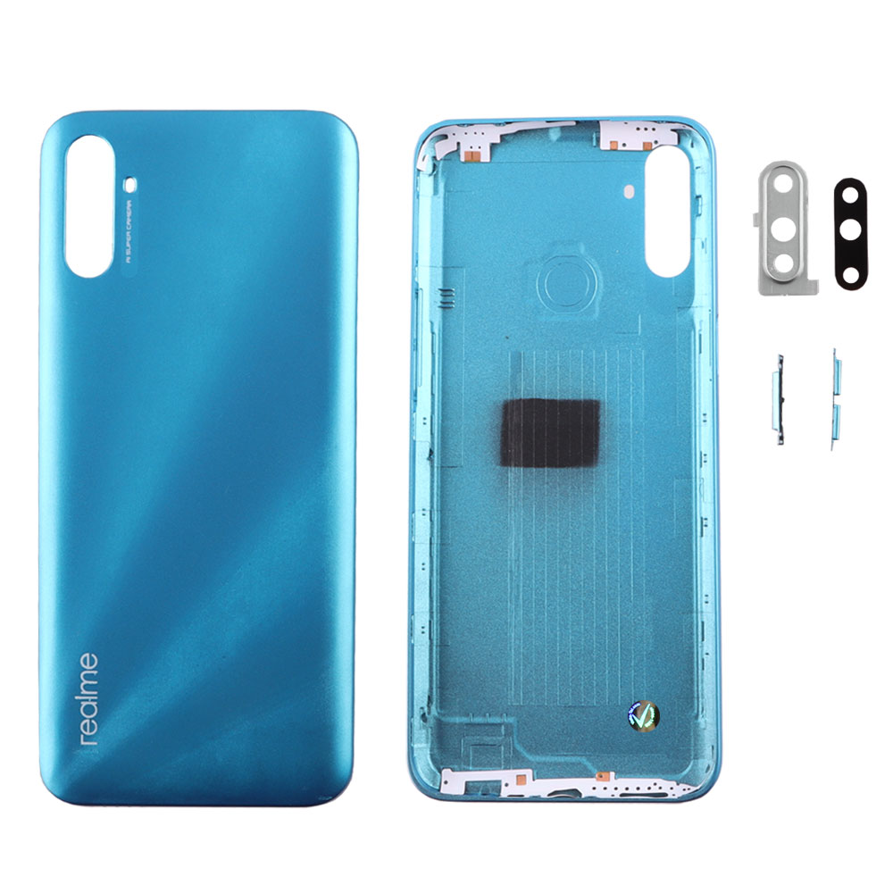 REALME C3 BATTERY COVER + CAMERA LENS + SIDE KEYS BLUE 3P OR