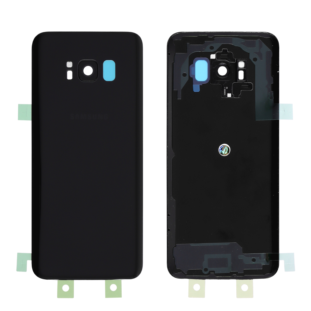 SAMSUNG G950 GALAXY S8 BATTERY COVER + CAMERA LENS BLACK 3P OR