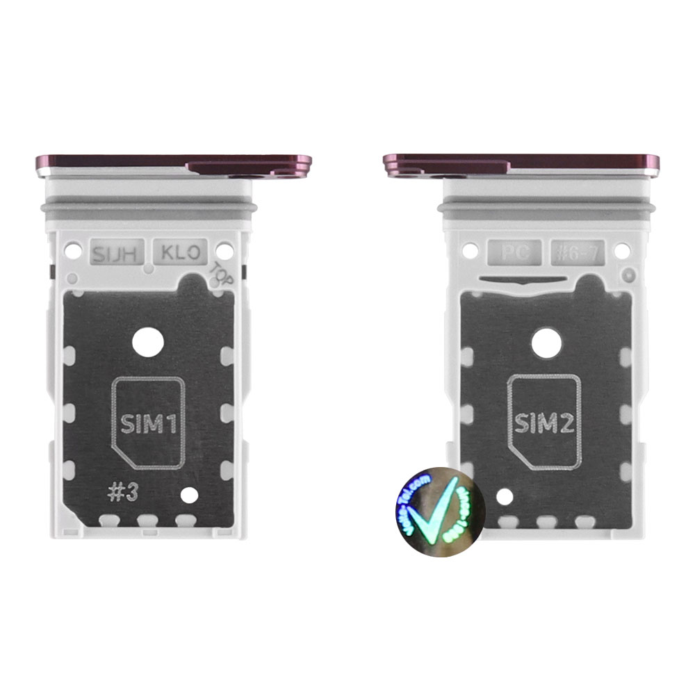 SAMSUNG S22 ULTRA 5G S908 DUAL SIM CARD HOLDER DARK RED GH98-47138B ORIGINAL SERVICE PACK