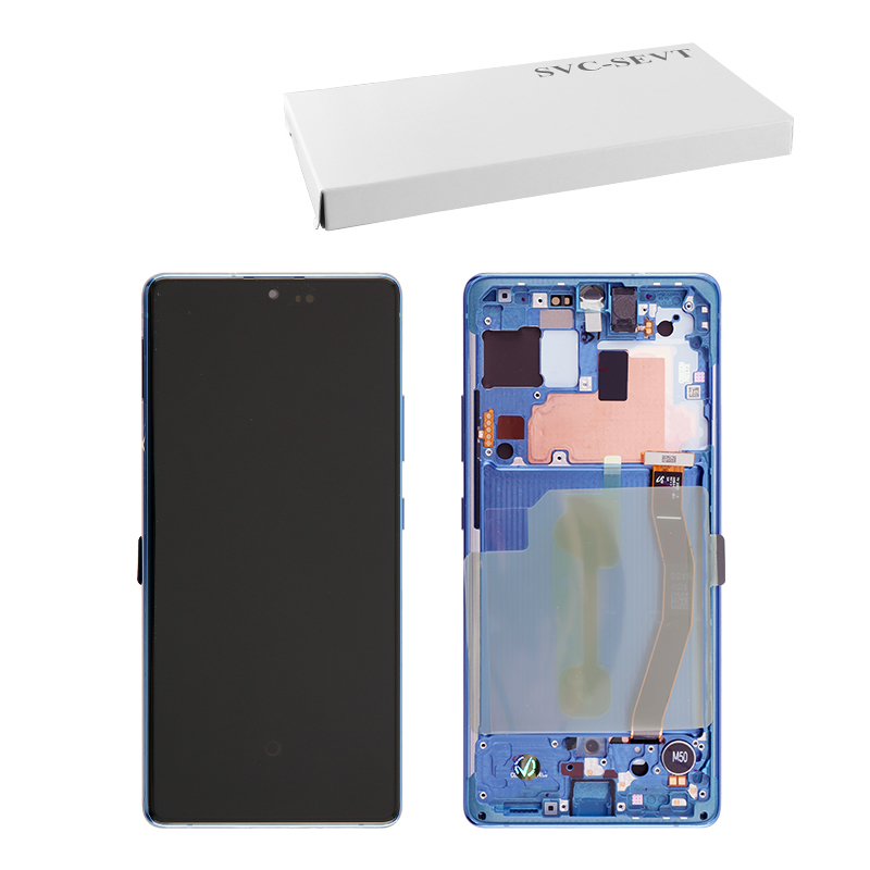 SAMSUNG G770 S10 LITE ΟΘΟΝΗ + TOUCH SCREEN + LENS + FRONT GH82-21992C BLUE ORIGINAL SERVICE PACK