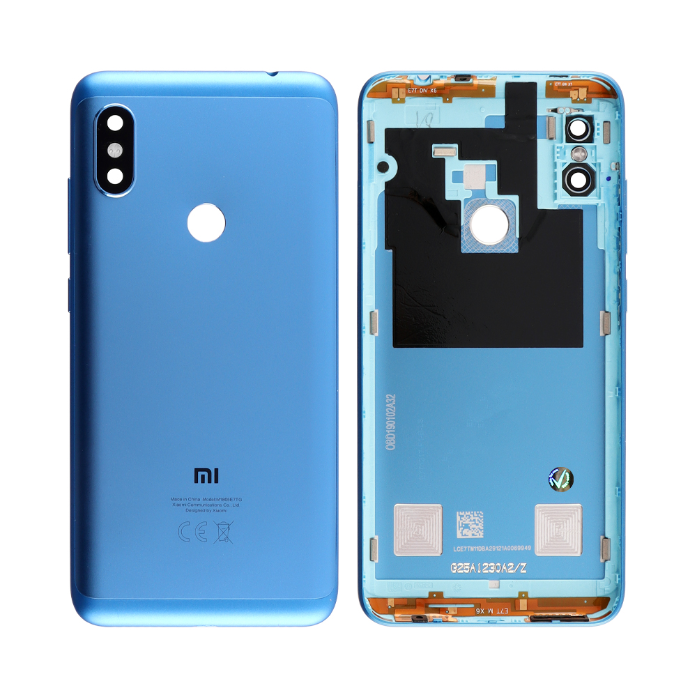 XIAOMI REDMI NOTE 6 PRO BATTERY COVER +CAMERA LENS BLUE 3P OR