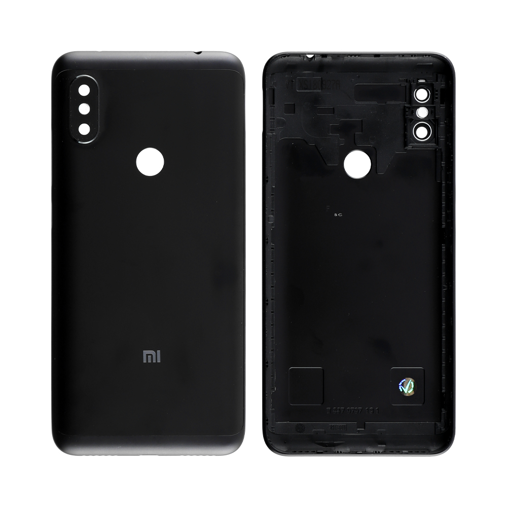 XIAOMI REDMI NOTE 6 PRO BATTERY COVER +CAMERA LENS BLACK 3P OR