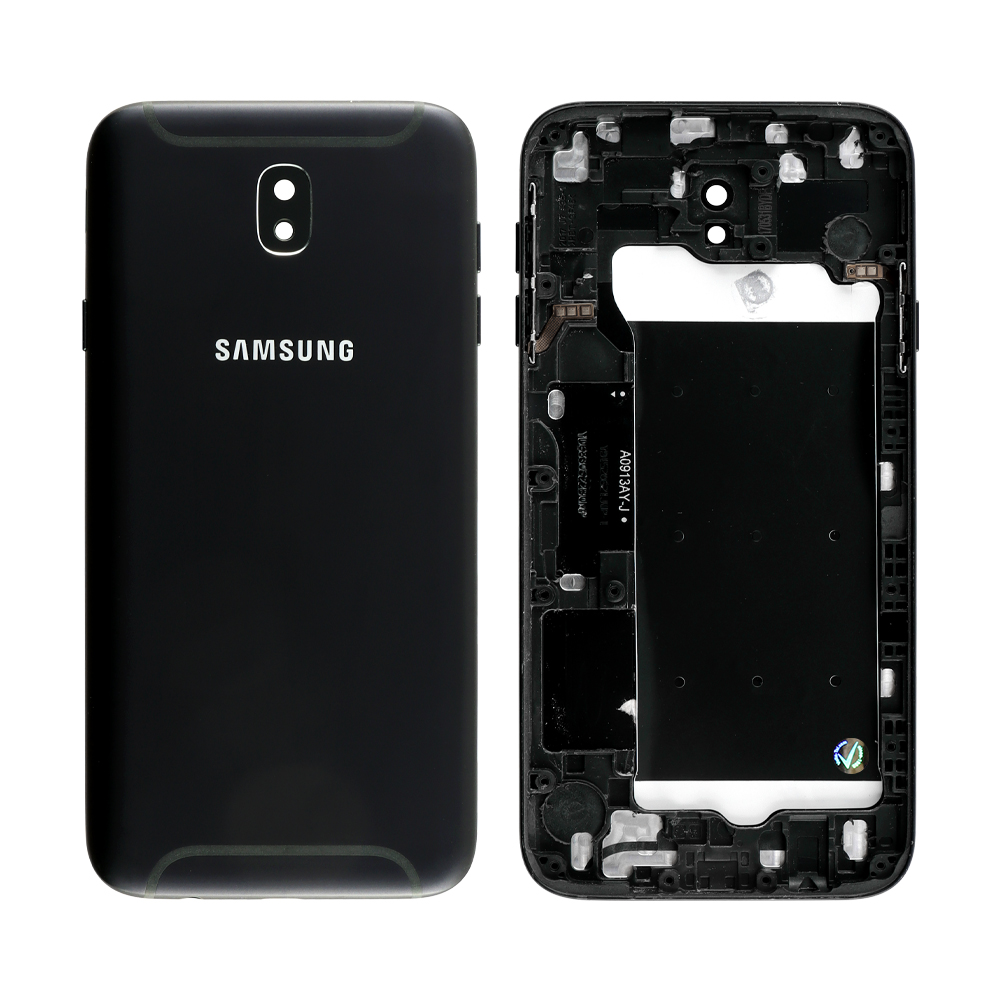 SAMSUNG J730 GALAXY J7 2017 BATTERY COVER - CAMERA LENS - SIDE KEYS BLACK 3P OR