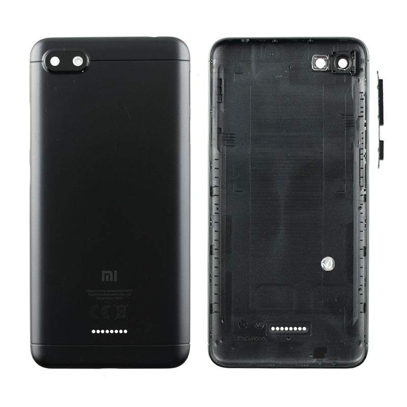 XIAOMI REDMI 6A BATTERY COVER DUAL SIM BLACK ΜΕ ΠΛΑΙΝΑ ΠΛΗΚΤΡΑ+CAMERA LENS 3P OR