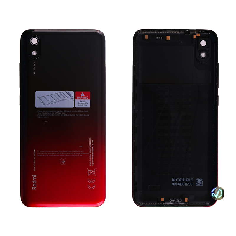 XIAOMI REDMI 7A BATTERY COVER + CAMERA/FLASH LENS + SIDE KEYS RED OR