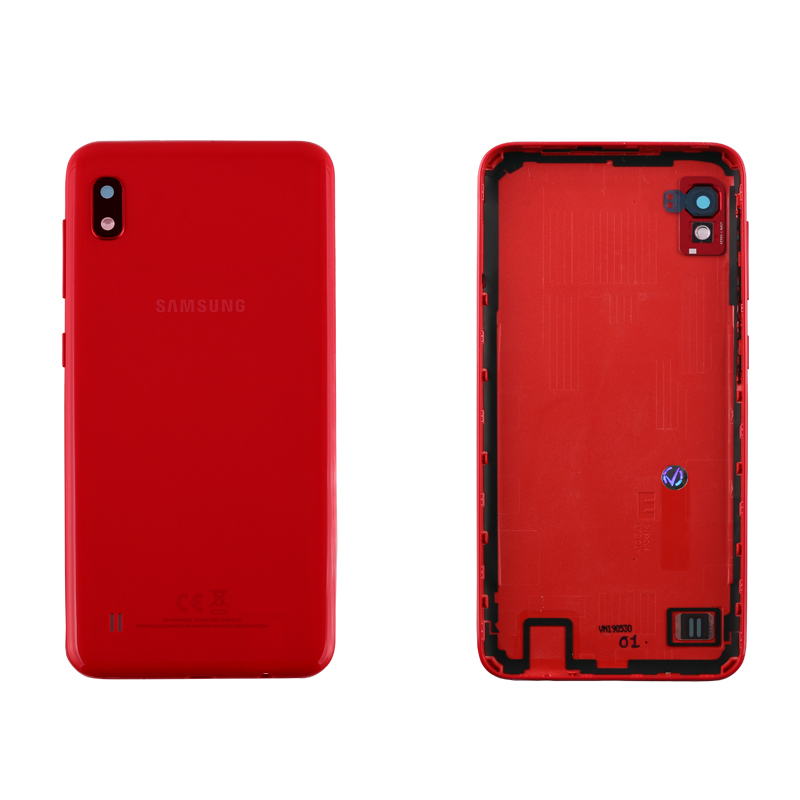 SAMSUNG A10 2019 A105 BATTERY COVER + CAMERA/FLASH LENS RED OR