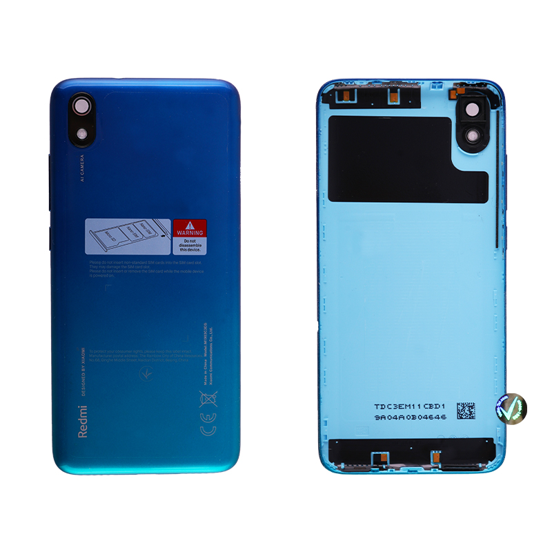 XIAOMI REDMI 7A BATTERY COVER + CAMERA/FLASH LENS + SIDE KEYS BLUE OR