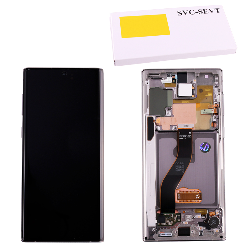 SAMSUNG N970F GALAXY NOTE 10 ΟΘΟΝΗ + TOUCH SCREEN + LENS + FRAME GH82-20817C SILVER ORIGINAL SERVICE PACK