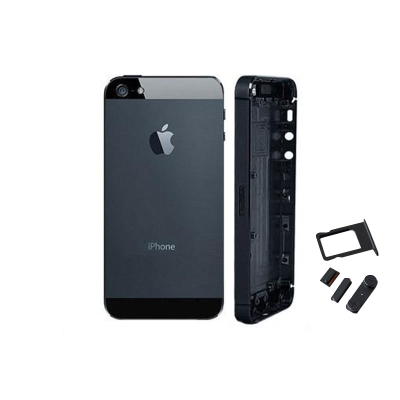 IPHONE 5 BATTERY COVER BLACK + SIDE KEYS + SIM HOLDER