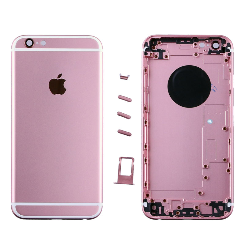 IPHONE 6S BATTERY COVER ROSE GOLD + SIDE KEYS + SIM HOLDER