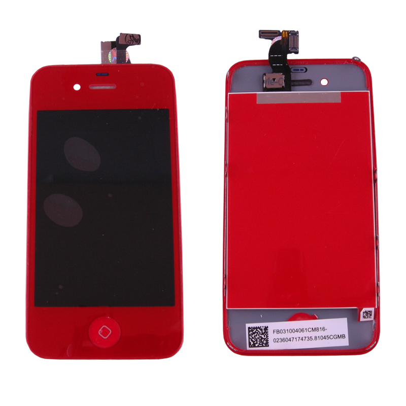 IPHONE 4G ΟΘΟΝΗ OR +TOUCH+LENS+HOME BUTTON-SPEAKER MESH RED