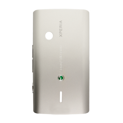 SONY ERICSSON X8 XPERIA BATTERY COVER WHITE-SILVER-SIDE KEYS OR