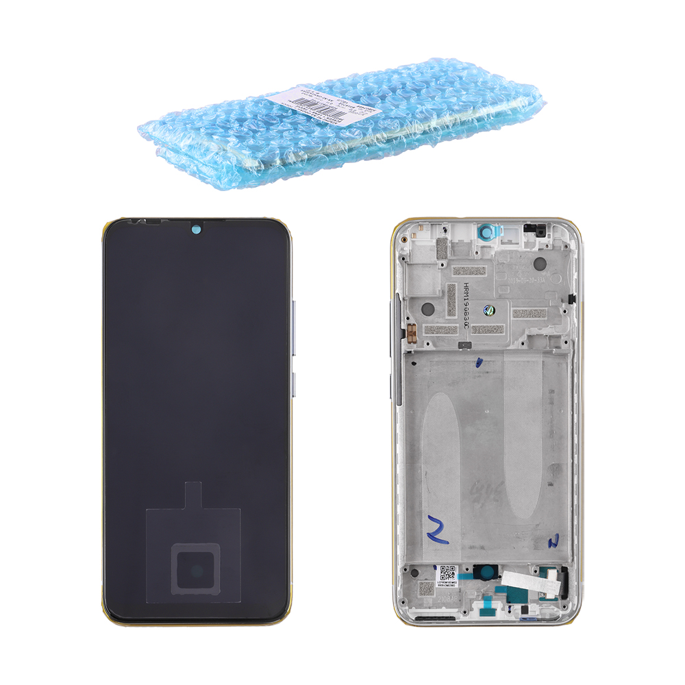 XIAOMI MI A3 ΟΘΟΝΗ + TOUCH SCREEN + LENS + FRAME 5603100090B6 SILVER ORIGINAL SERVICE PACK